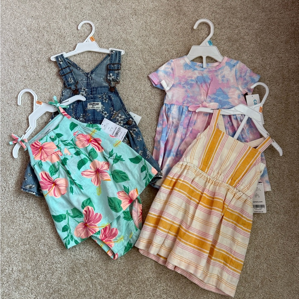 Carters NWT 12 month summer dress bundle